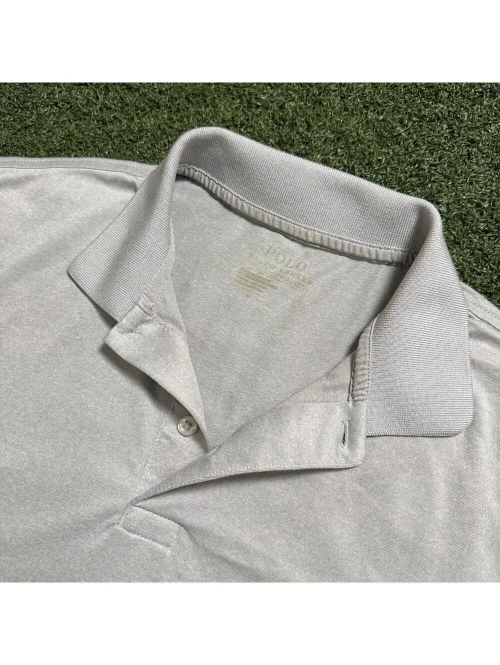 Polo Ralph Lauren Performance Polo Shirt Gray Pony Golf Mens XL Strength Preppy